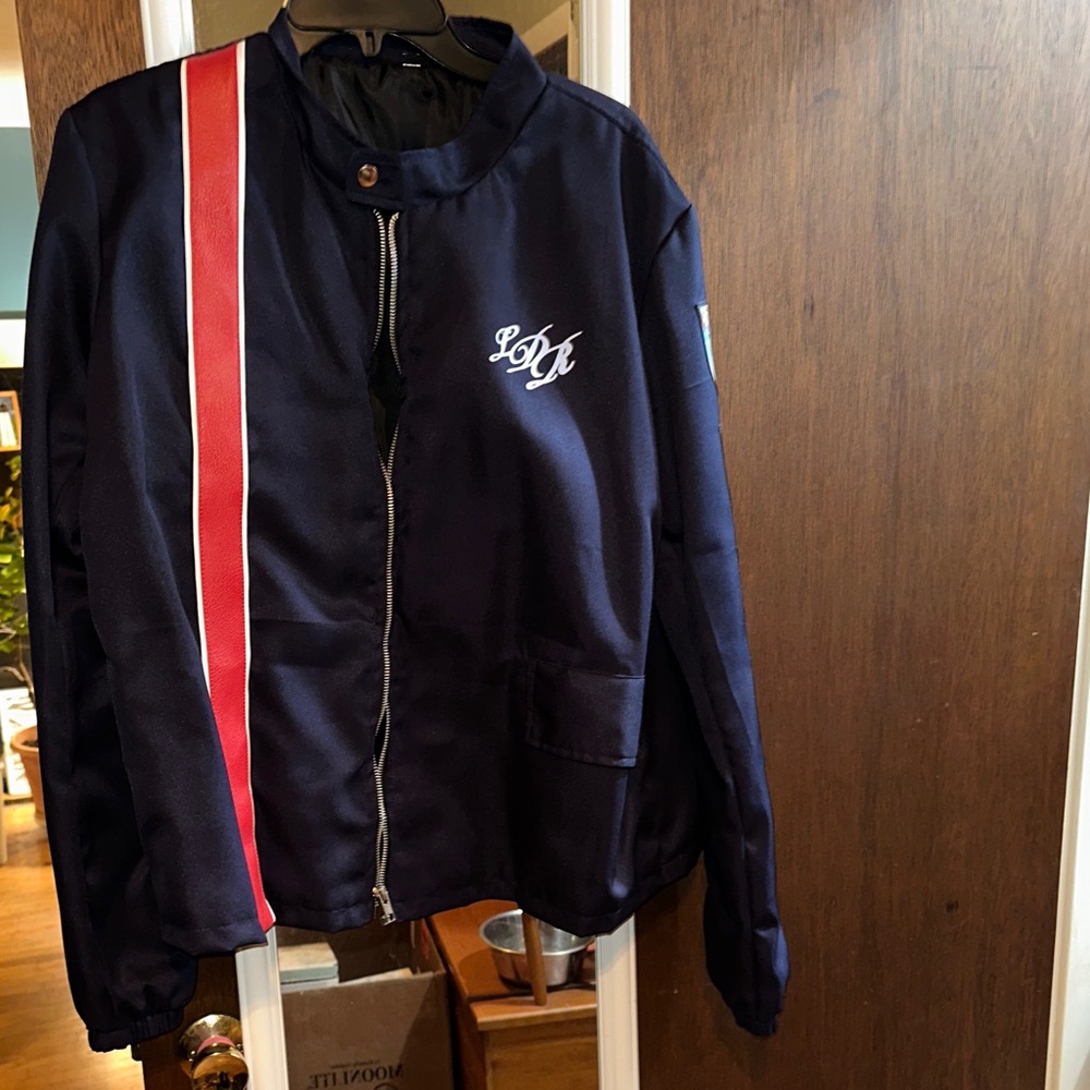 Marvel Navy Bomber Jacket with Red Accent
